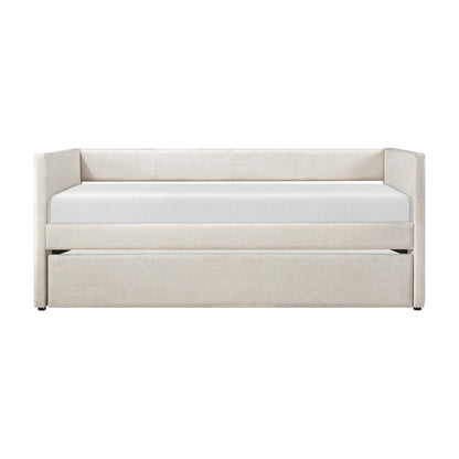 Trudy Textured Daybed with Trundle in Beige