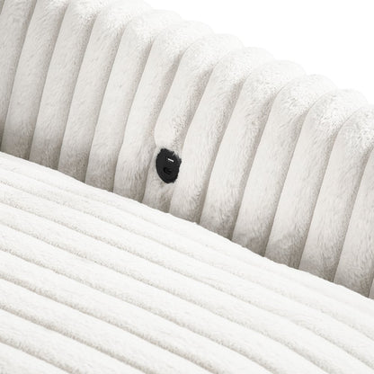 Tomball Corduroy Oversized Chaise Lounge in Beige