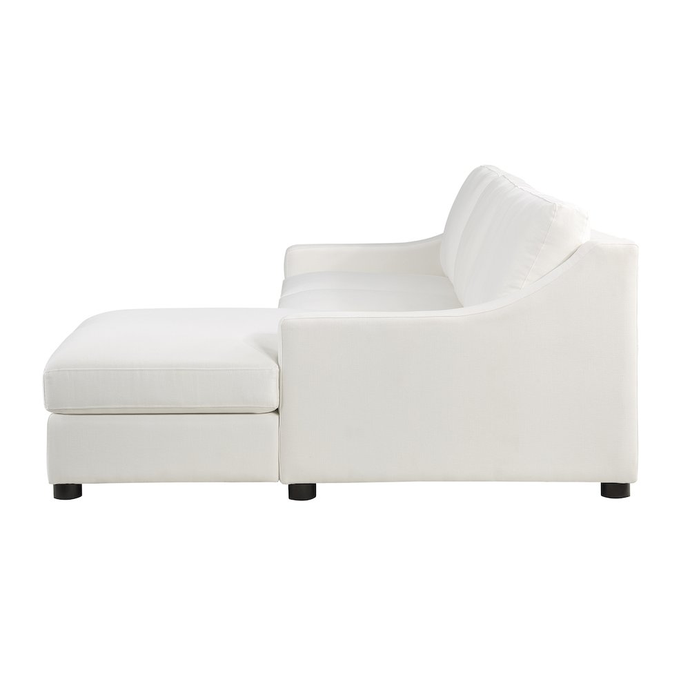 Zayden Textured 2-Piece Sectional with Right Chaise in Ivory