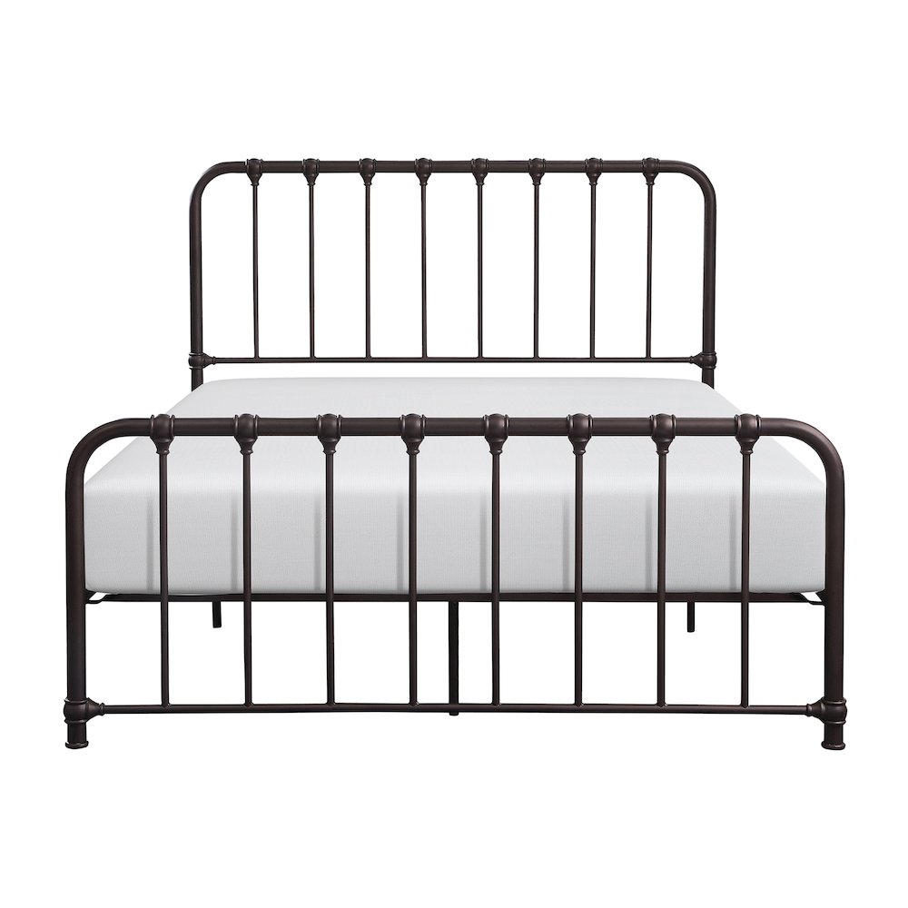 Bethany Metal Full Metal Platform Bed in Dark Bronze