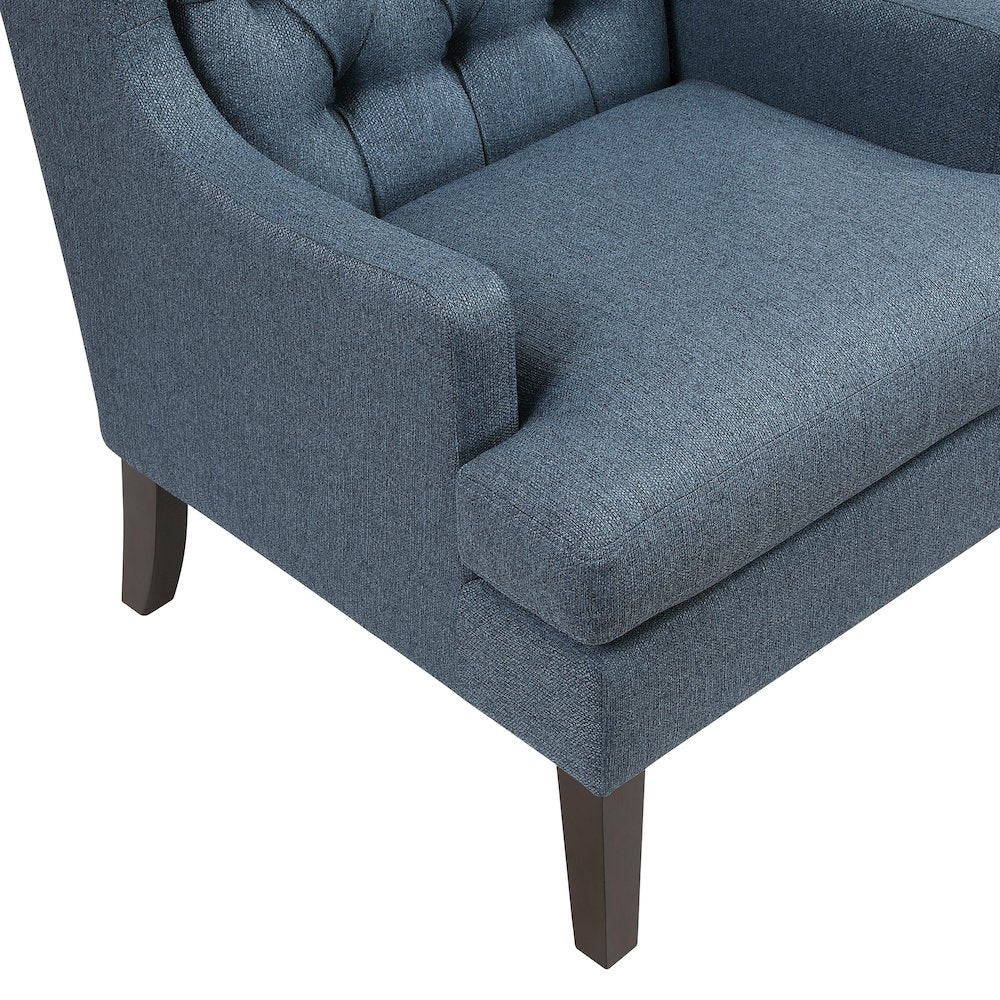 Quent Textured Accent Chair in Blue