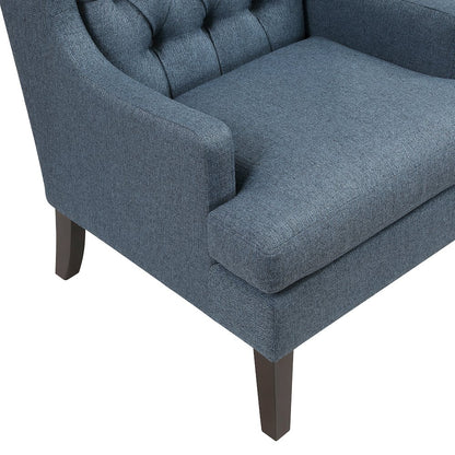 Quent Textured Accent Chair in Blue