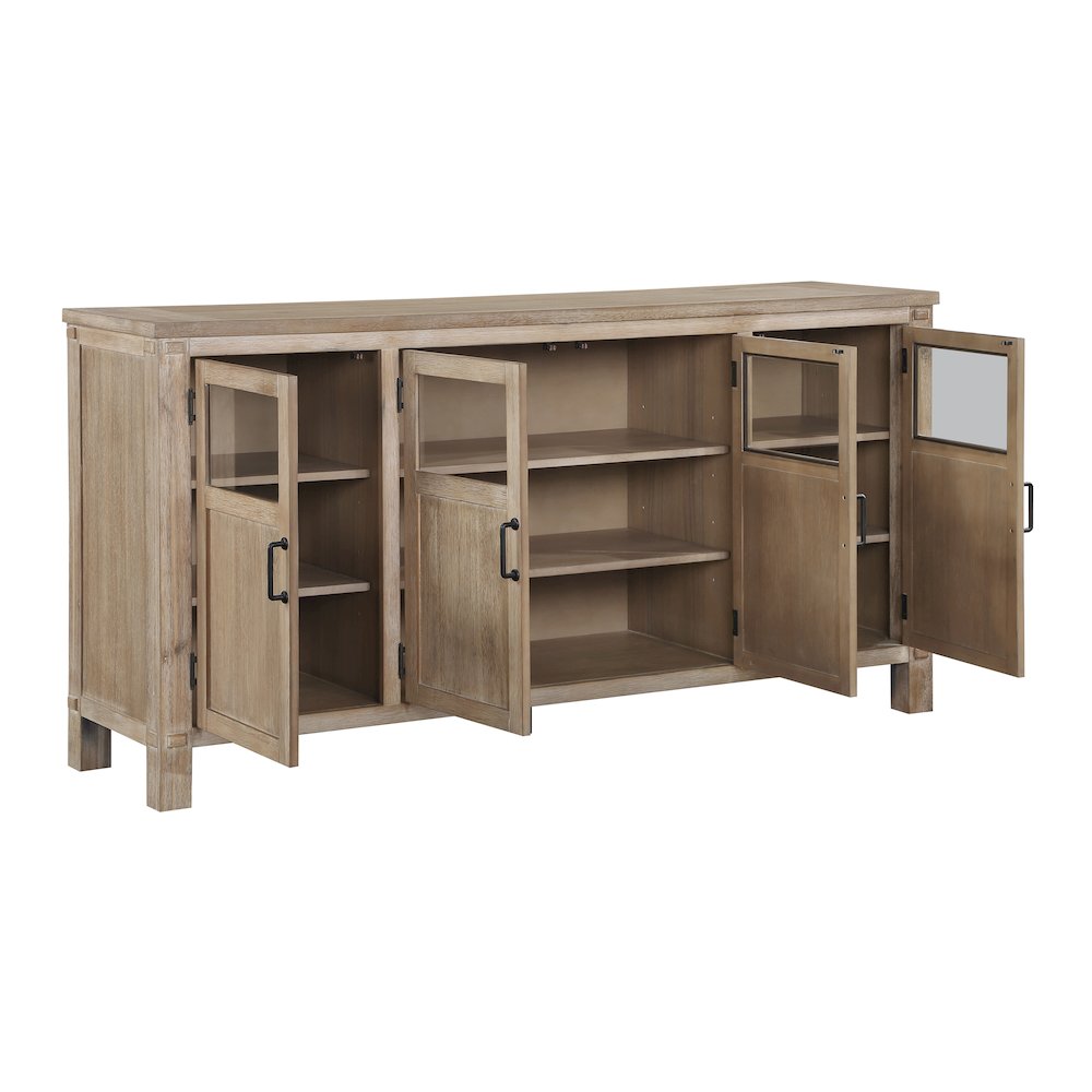 Aberdeen Acacia Veneer Dining Room Server in Distressed light oak