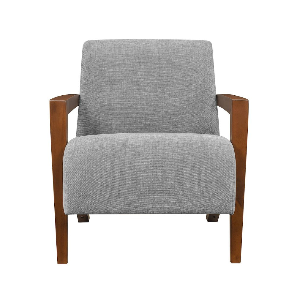 Odessa Chenille Accent Chair in Gray
