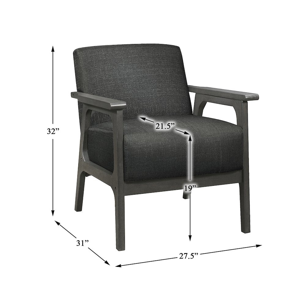 Ocala Textured Accent Chair in Dark Gray