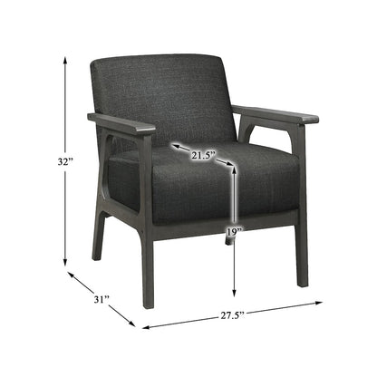 Ocala Textured Accent Chair in Dark Gray
