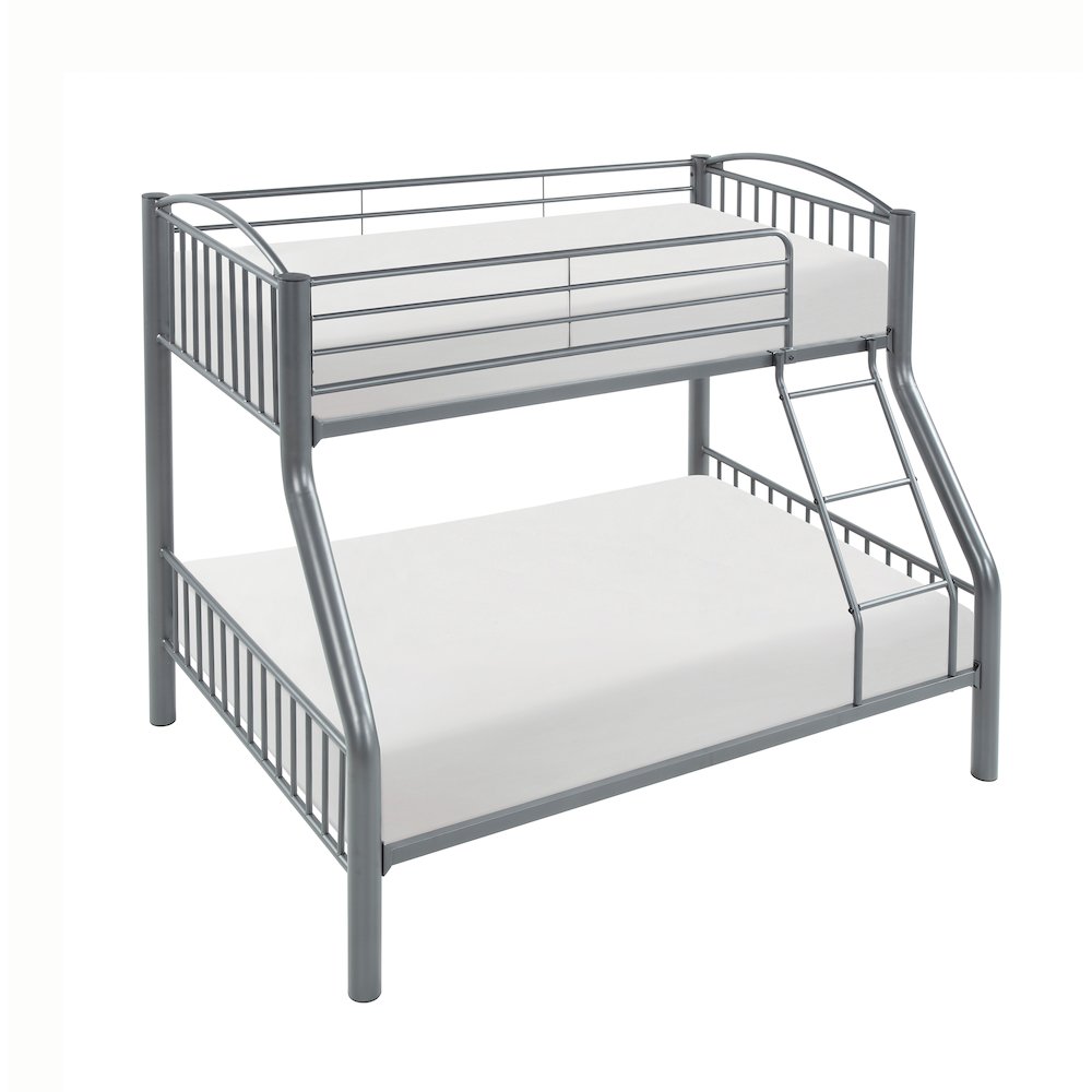 Beckett Metal Twin Over Full Metal Bunk Bed in Gray