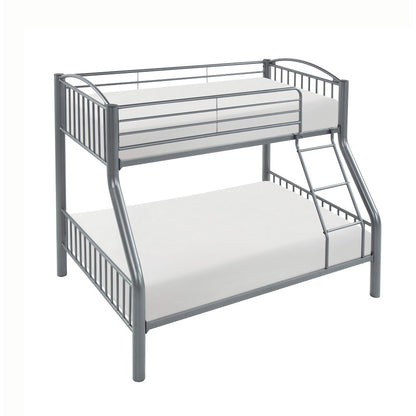 Beckett Metal Twin Over Full Metal Bunk Bed in Gray