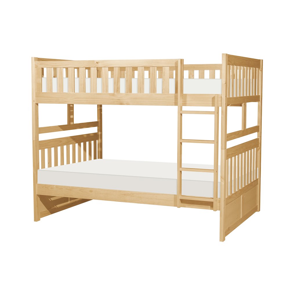 Bartly Pine Full over Full Bunk Bed in Natural Pine