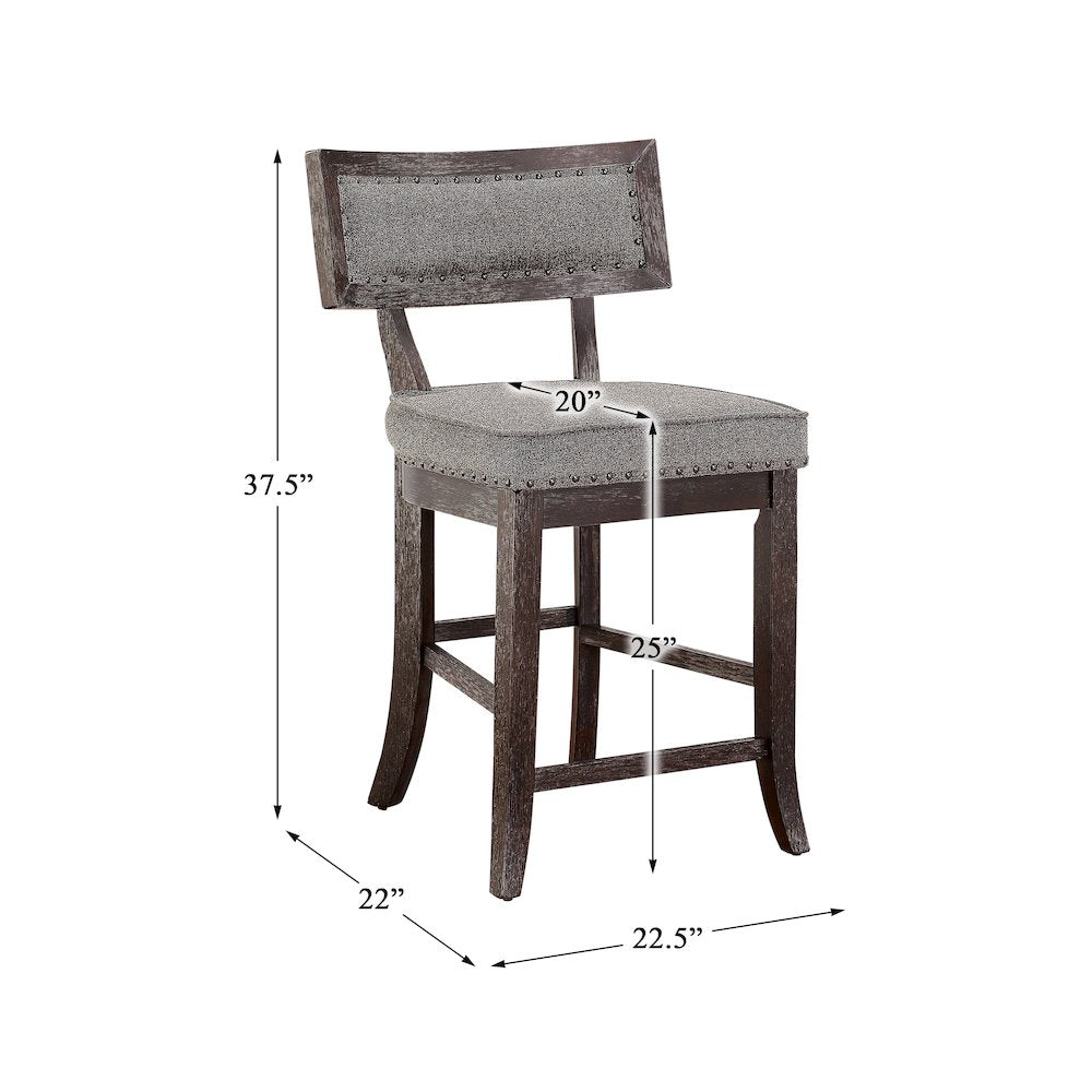 Oxton Wood Counter Height Dining Chair, set of 2 in Baltimoe espesso