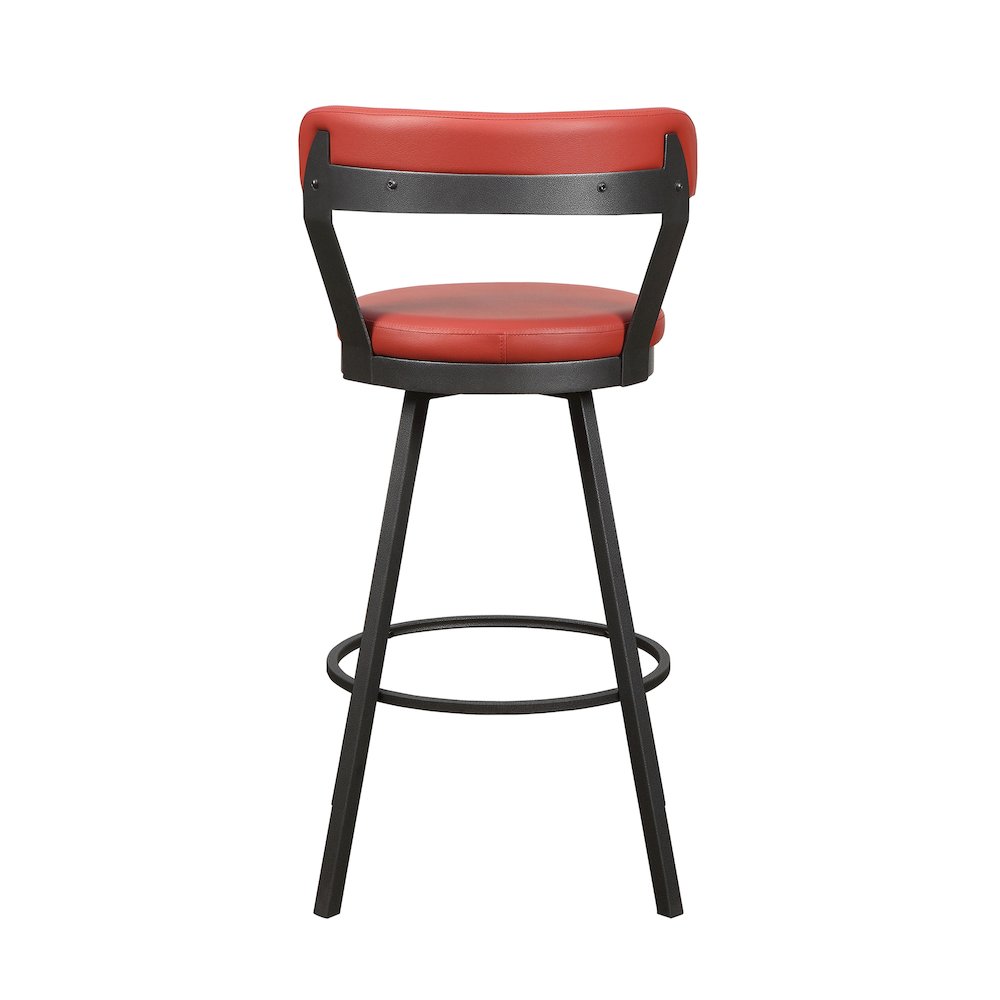 Appert Metal Swivel Pub Height Chair,  set of 2 in Red
