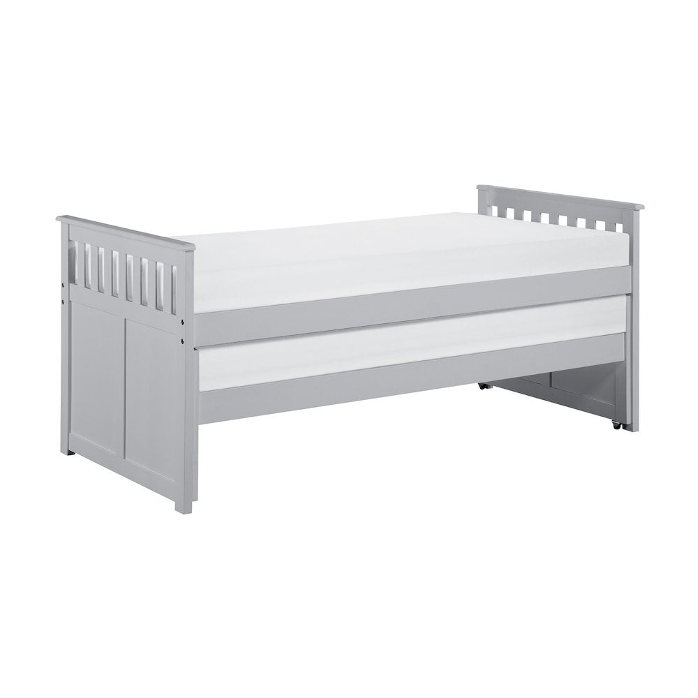 Orion Pine Twin/Twin Bed in Gray
