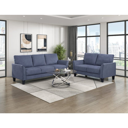 Aliana Textured Sofa in Blue