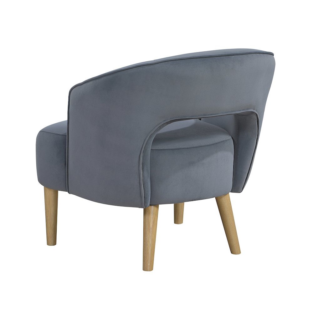 Dorset Velvet Accent Chair in Dark Gray