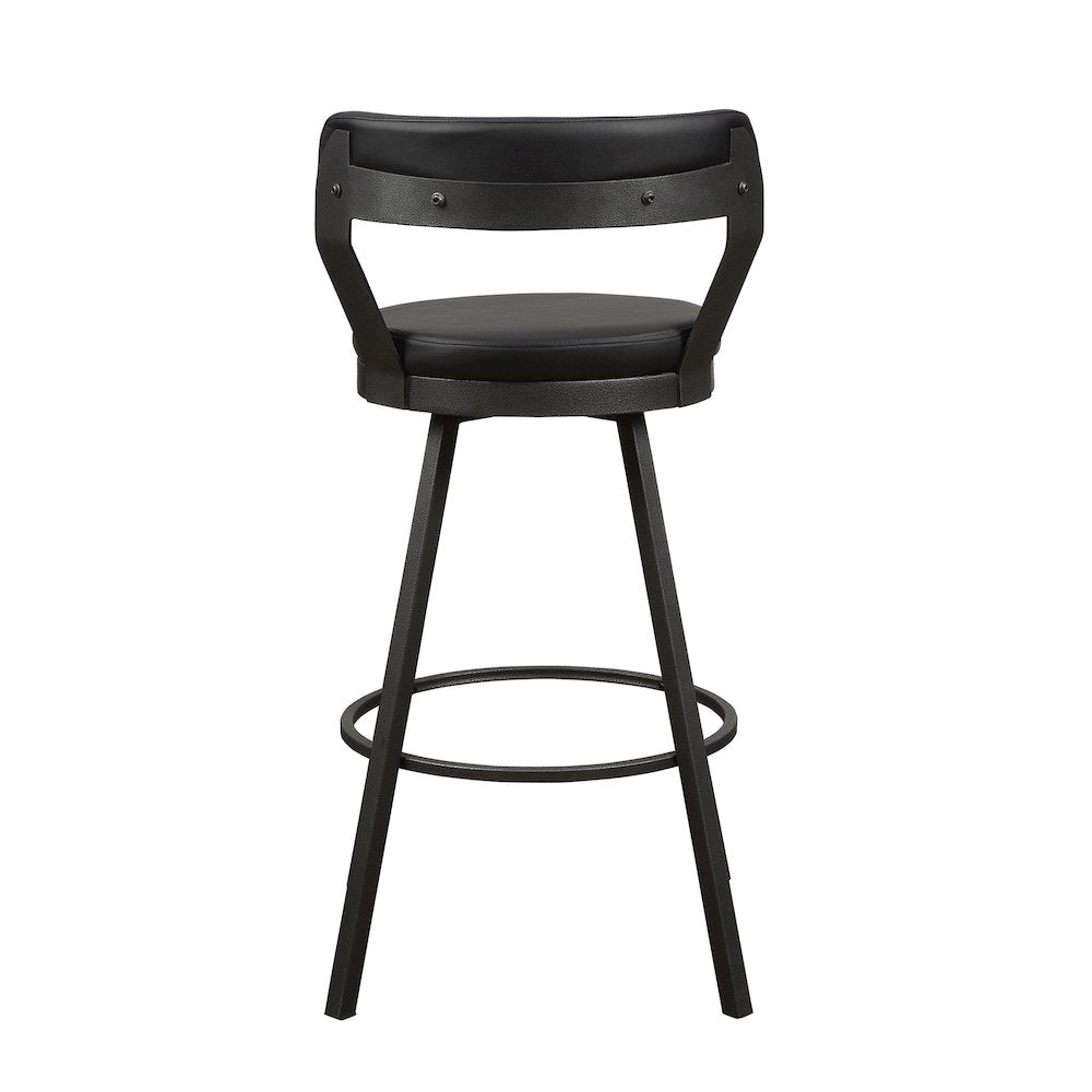 Appert Metal Swivel Pub Height Chair,  set of 2 in Black
