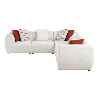 Franz Chenille 5-Piece Modular Sectional in Beige