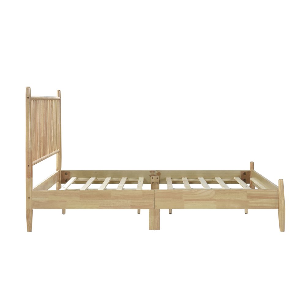 Brickell Rubberwood Queen Platform Bed in Natural