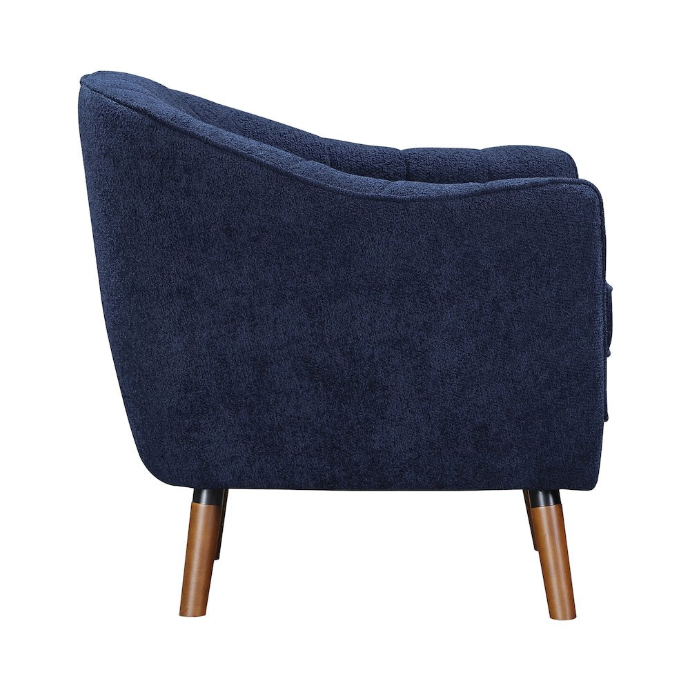 Cutler Textured Accent Chair in Blue
