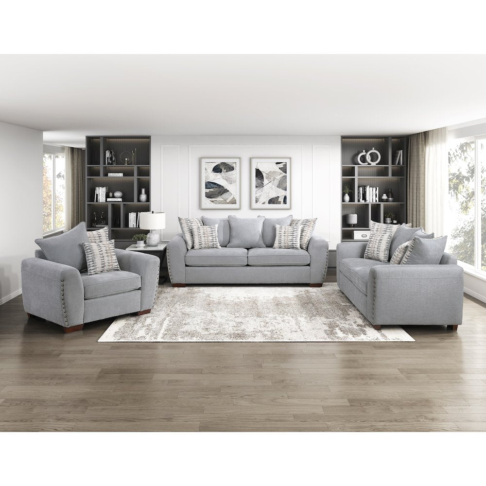Hume Chenille Sofa in Gray