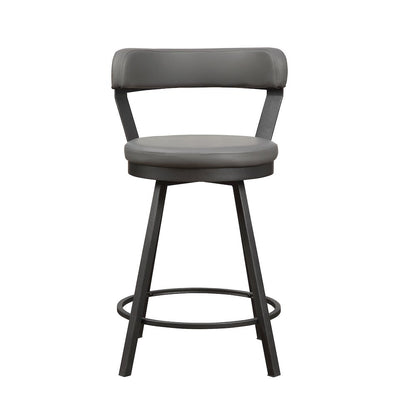 Appert Metal Swivel Counter Height Chair, set of 2 in Gray