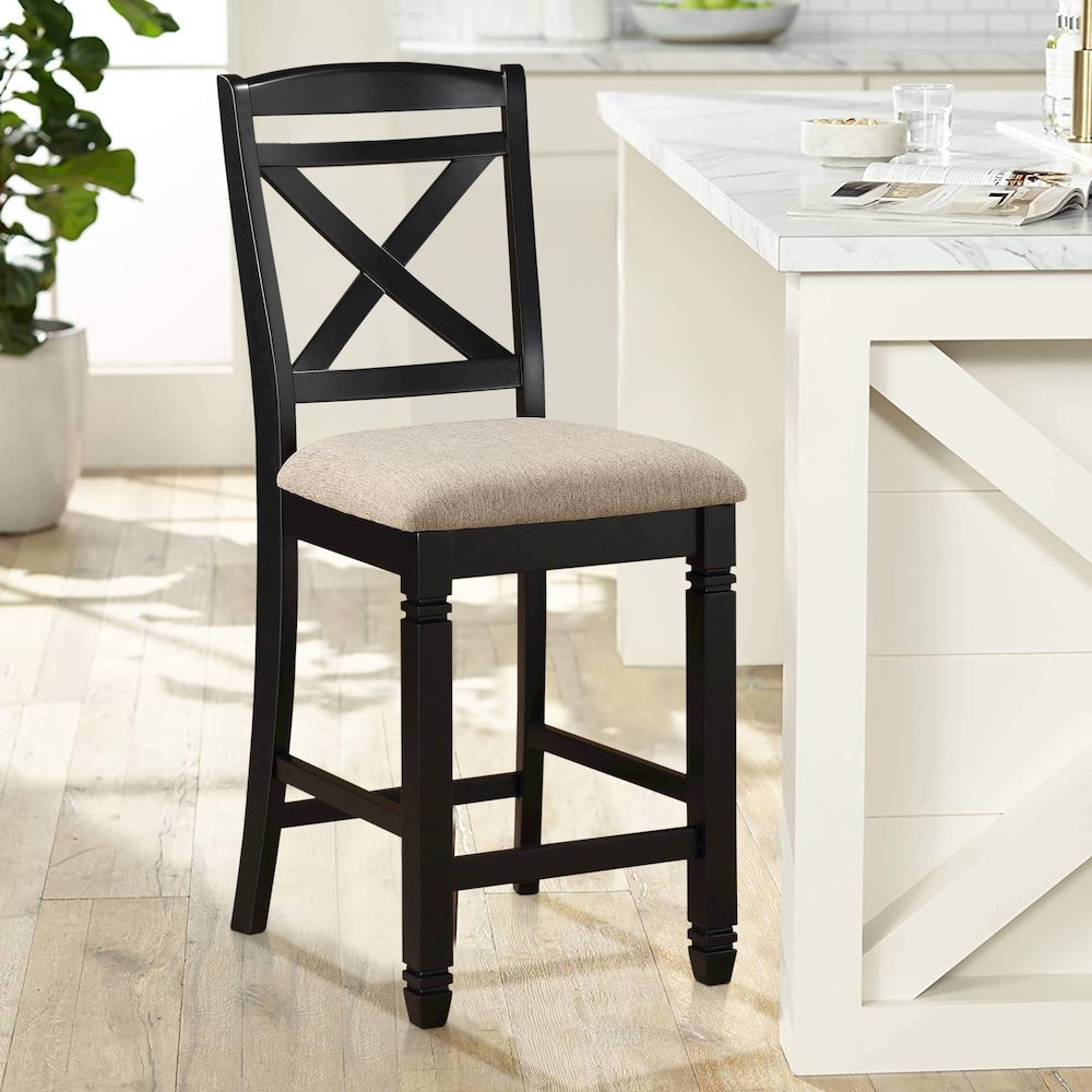 Baywater Wood Counter Height Dining Chair, set of 2 in Beige