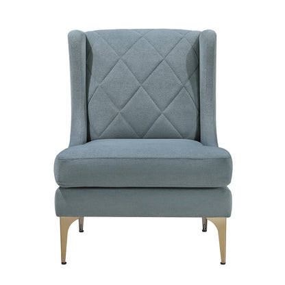 Savoy Chenille Accent Chair in Blue