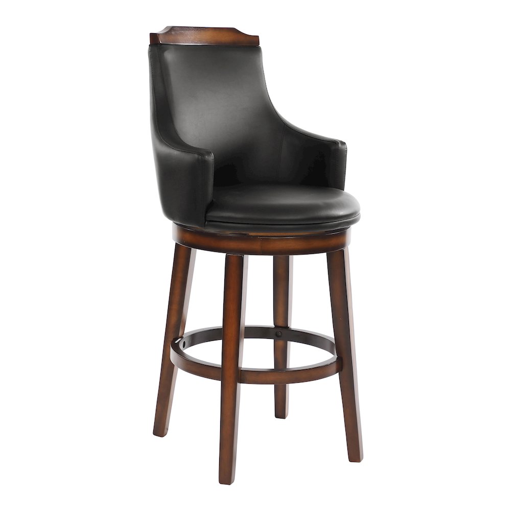 Bayshore Wood Pub Height Swivel Dining Chair, set of 2 in Brown