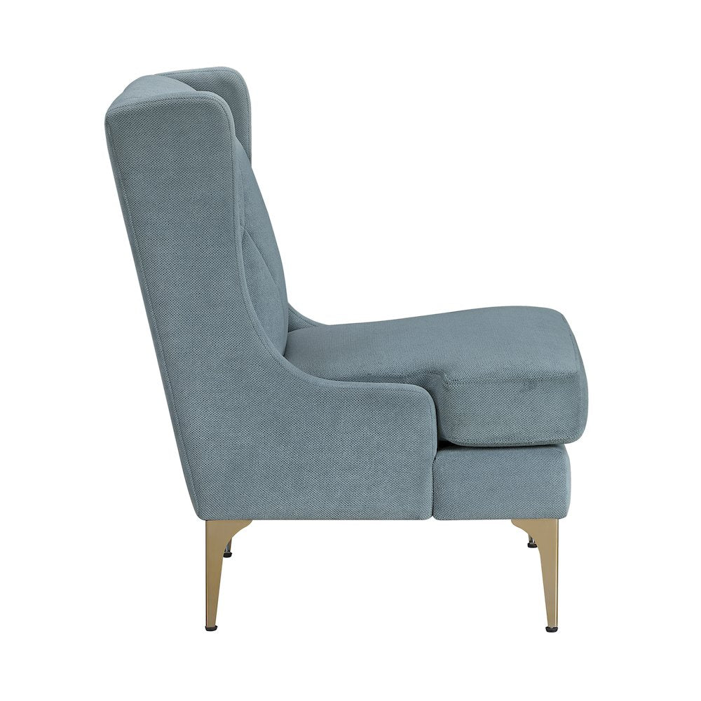 Savoy Chenille Accent Chair in Blue