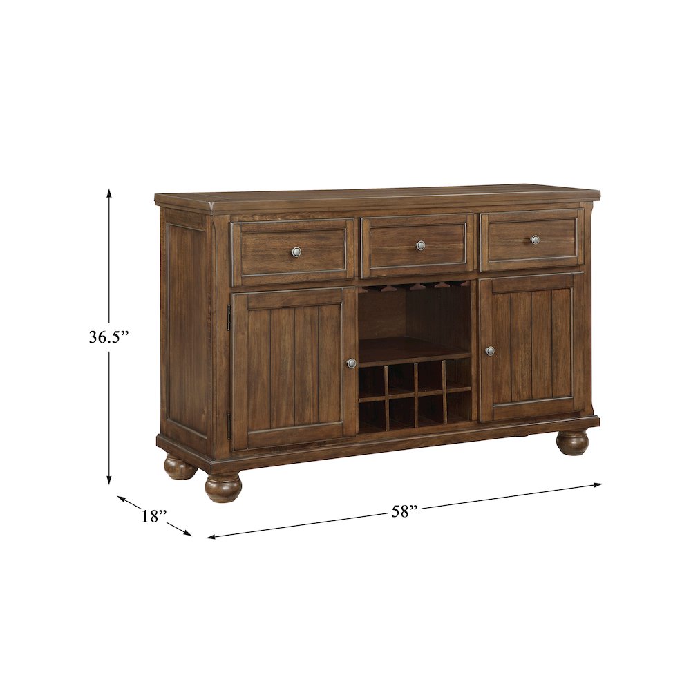 Tigard Acacia Veneer Dining Room Server in Cherry