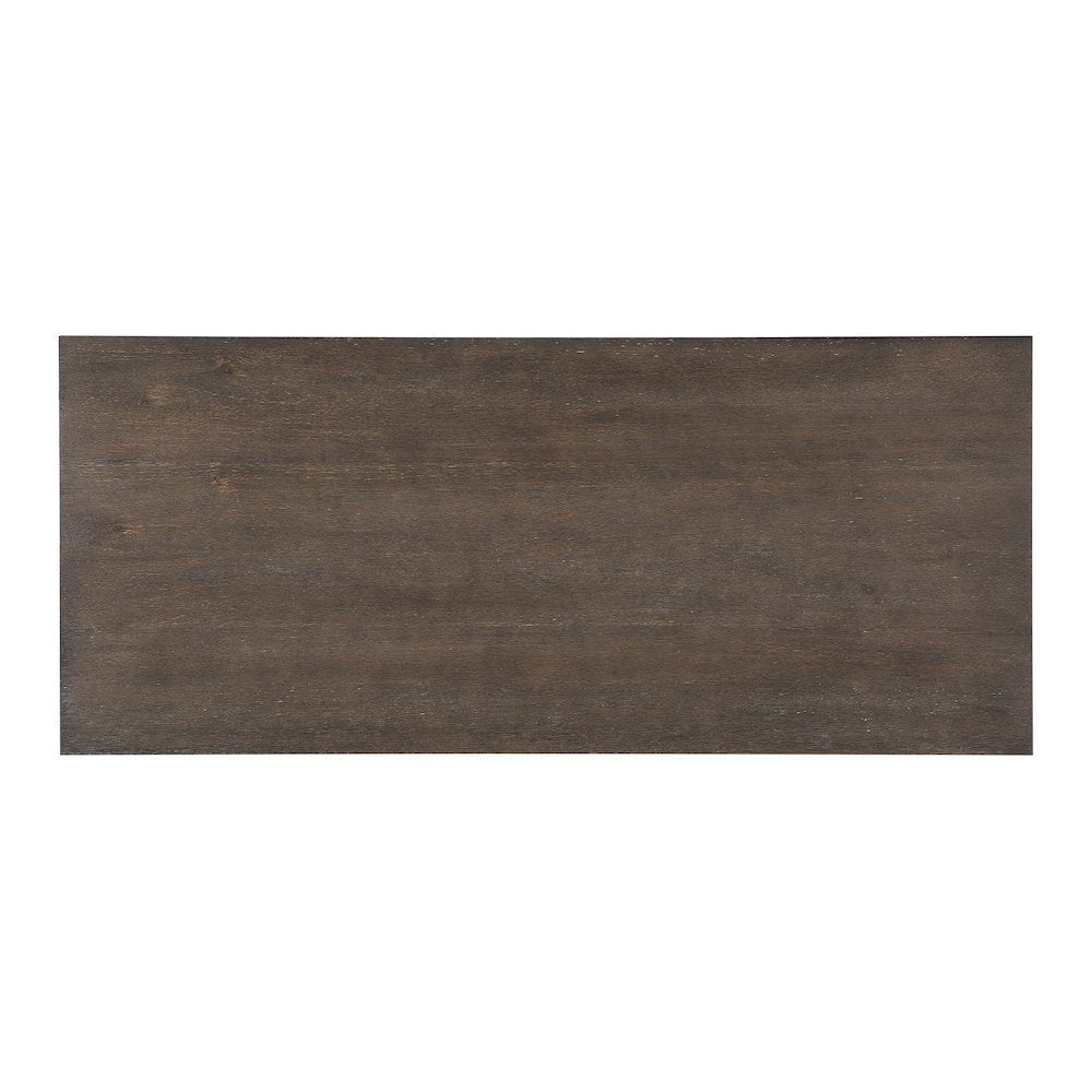 Toulon Pine Writing Desk with One Drawer in Wire-Brushed Power Glaze Oak