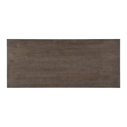 Toulon Pine Writing Desk with One Drawer in Wire-Brushed Power Glaze Oak