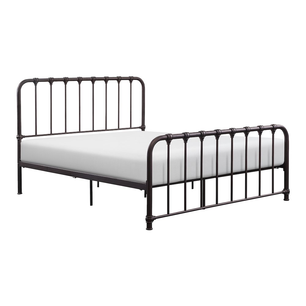 Bethany Metal Full Metal Platform Bed in Dark Bronze