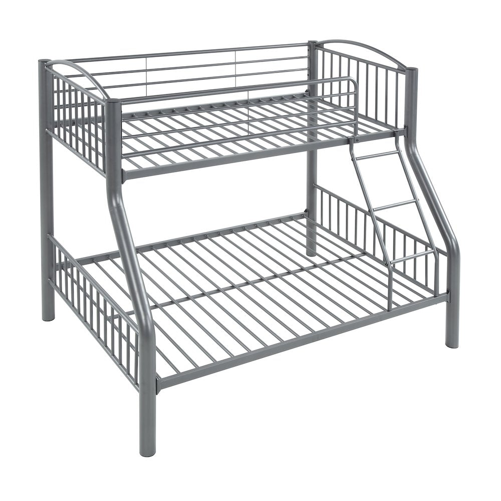 Beckett Metal Twin Over Full Metal Bunk Bed in Gray