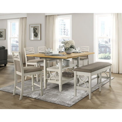 Maribelle Textured Counter Height Chair, set of 2 in Khaki