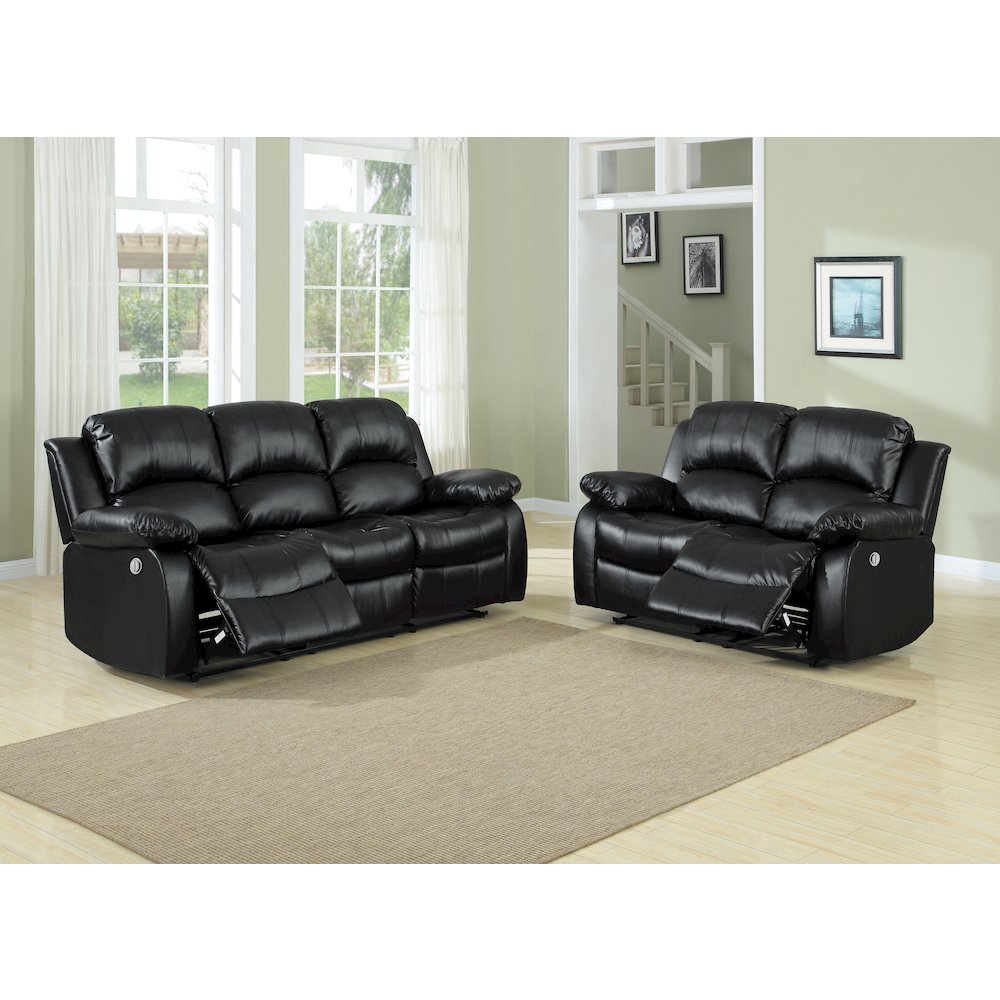 Cranley Microfiber Double Reclining Loveseat in Brown