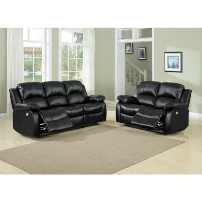 Cranley Microfiber Double Reclining Loveseat in Brown