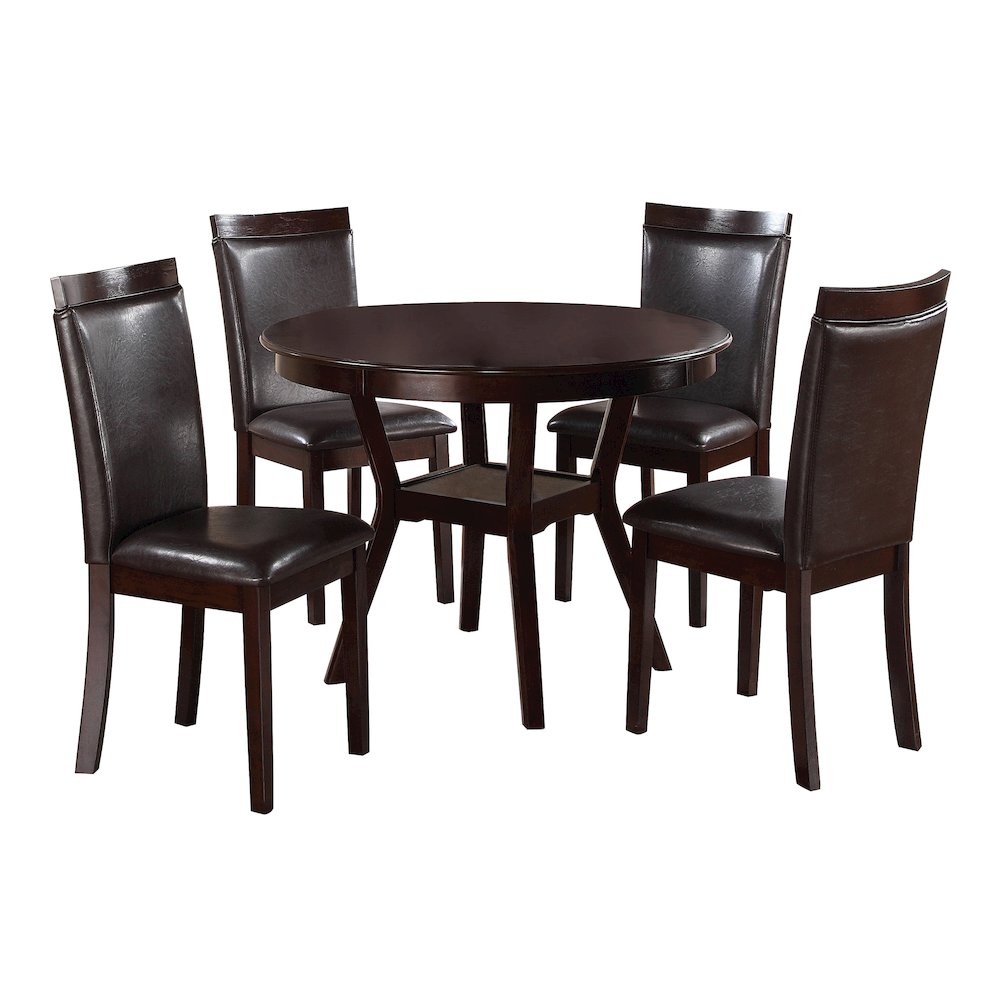 Shankmen Asian Hardwood 5-Piece Pack Dinette Set in Espresso