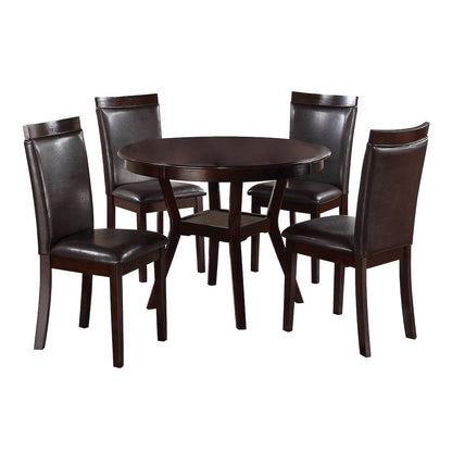 Shankmen Asian Hardwood 5-Piece Pack Dinette Set in Espresso
