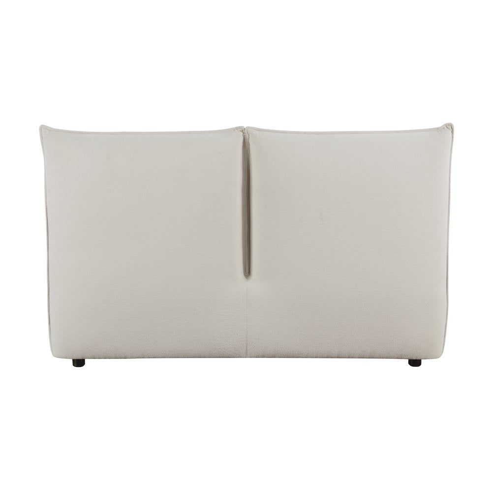 Linna Chenille Eastern King Platform Bed in Beige