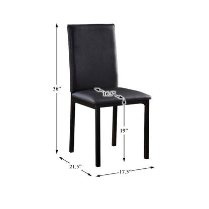 Tempe Metal Dining Room Side Chair, Set of 4 in Black