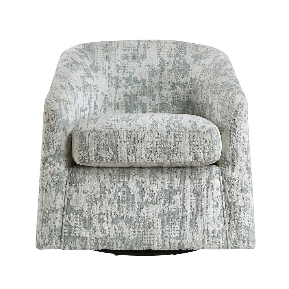 Dalton Jacquard Swivel Chair in Green