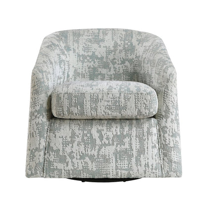 Dalton Jacquard Swivel Chair in Green