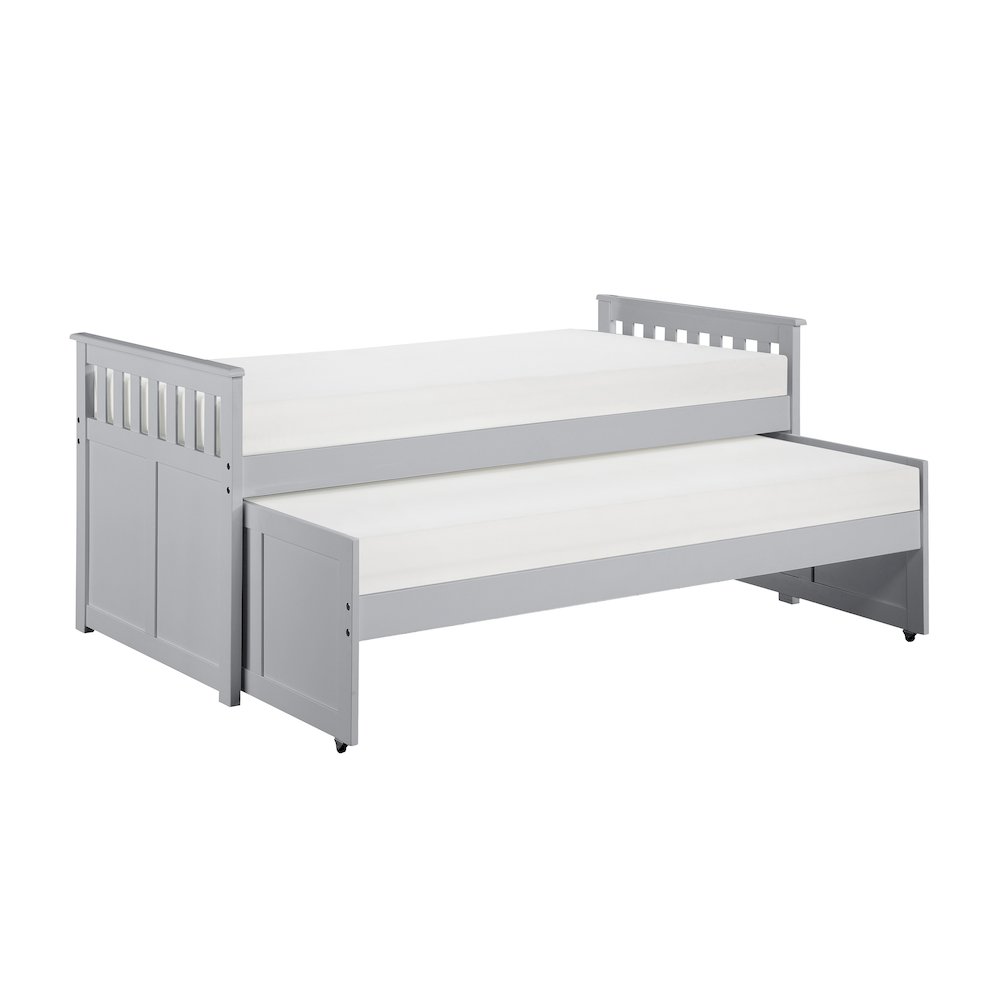 Orion Pine Twin/Twin Bed in Gray