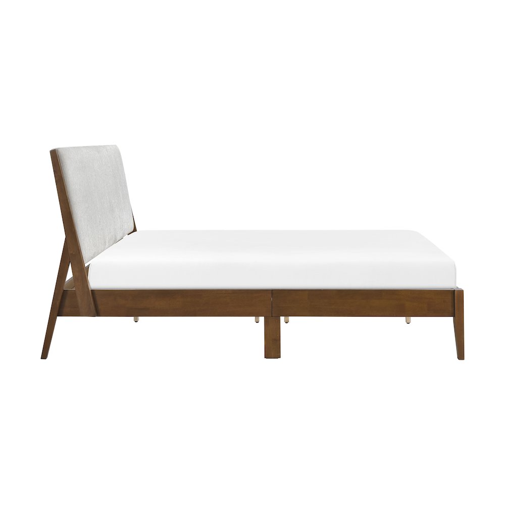 Jasper Chenille Full Platform Bed in Light gray