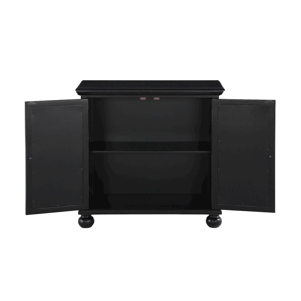 Poppy Asian Hardwood Accent Chest in Antique Black