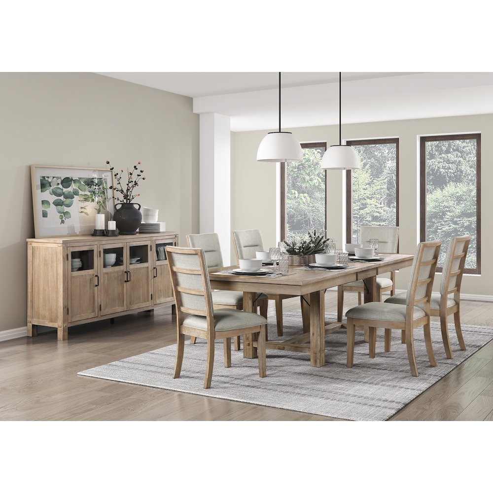 Aberdeen Acacia Veneer Dining Room Server in Distressed light oak