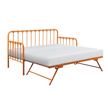 Constance Metal Daybed with Trundle in Orange Finish