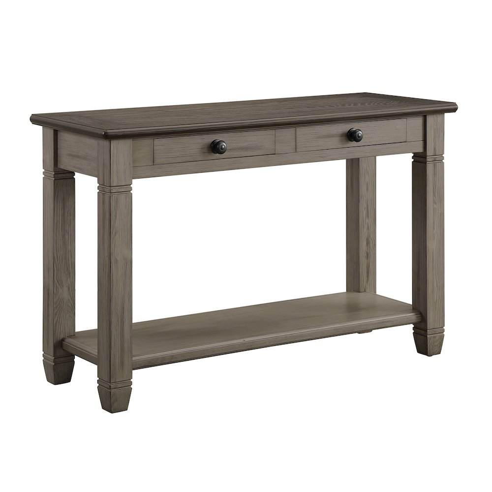 Granby Pine Sofa Table in 2-Tone Finish (Coffee and Antique Gray)