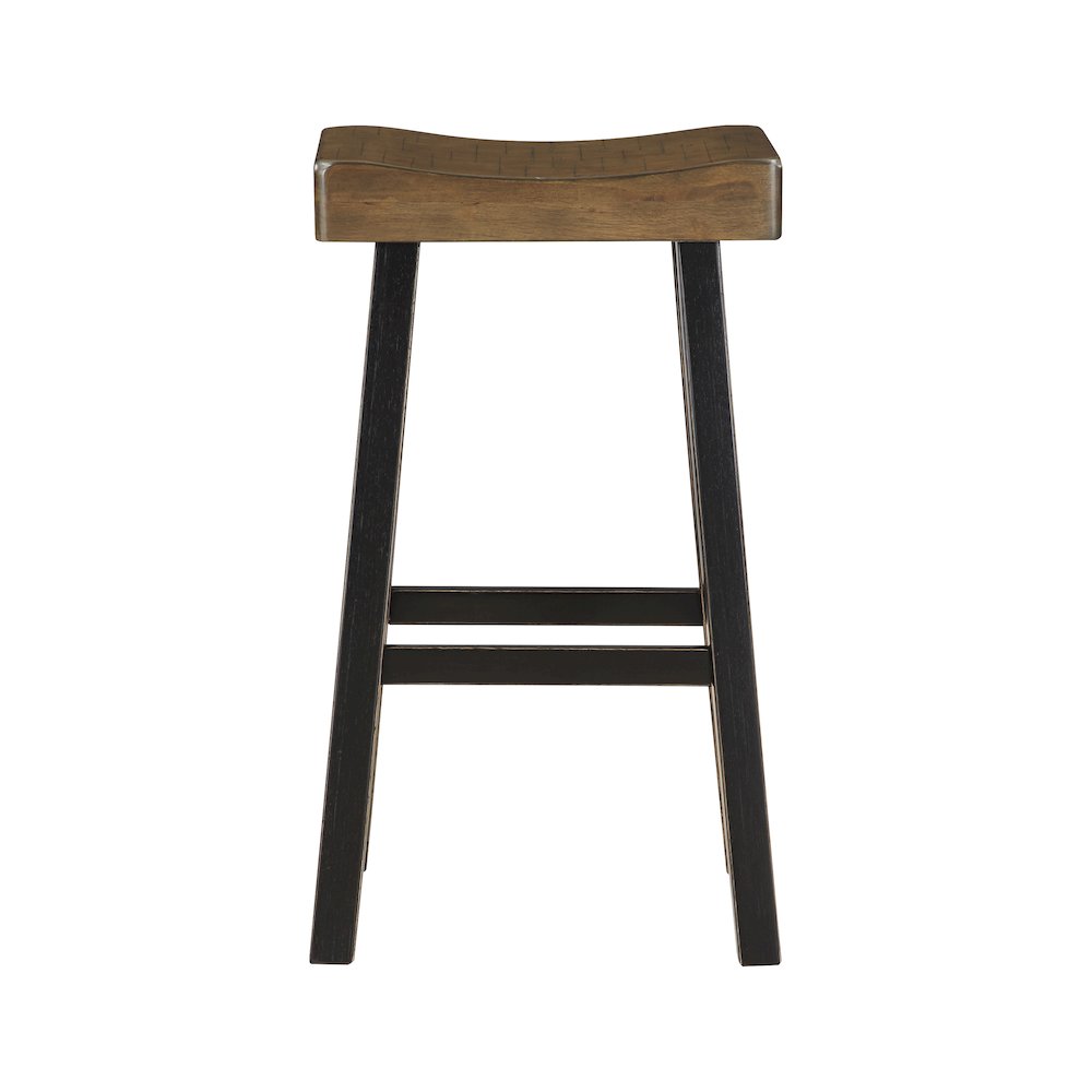 Caspian Solid Wood Pub Height Set (set of 4) in Black and Brown