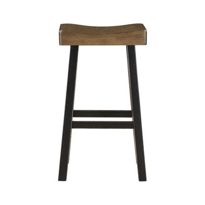 Caspian Solid Wood Pub Height Set (set of 4) in Black and Brown